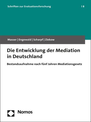 cover image of Die Entwicklung der Mediation in Deutschland